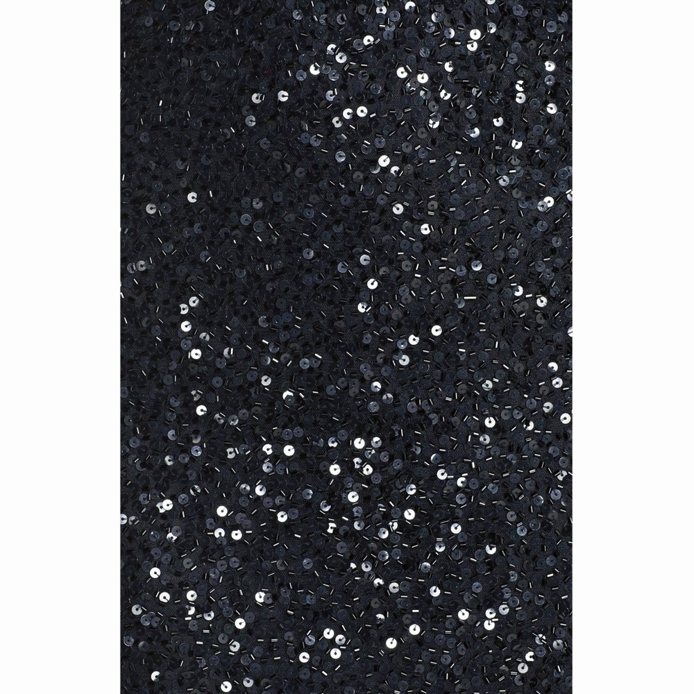 Parker Black Sequin Embellished Long Gown Dress 6 - Picture 5 of 5
